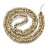 Hæmatit – Guld, Rondel (3x2mm) - Uniq Perler - 113020