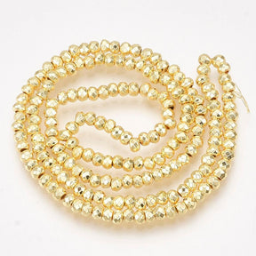 Hämatit – Gold Rondelle (3x2mm) - Uniq Perler - 115655