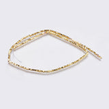 Hæmatit – Kantet, Forgyldt (2x2x1mm) - Uniq Perler - 111598