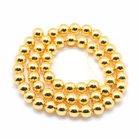 Hämatit – Lang anhaltende Vergoldung (6mm) - Uniq Perler - 113022