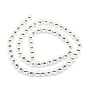 Hematite, – Long-lasting Silver-plated (2mm) - Uniq Perler - 