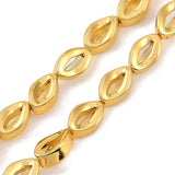 Hæmatit – Ovale Med Tvist, Forgyldt (10x6mm) - Uniq Perler - 113918