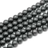 Hæmatit Perler – Frostet, Runde (8mm) - Uniq Perler - 126050