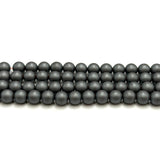 Hæmatit Perler – Frostet, Runde (8mm) - Uniq Perler - 126050