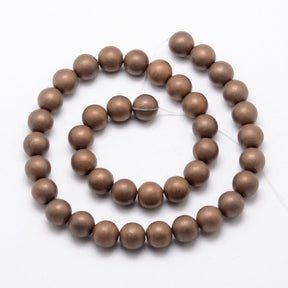 Hematite Beads – Matte Copper, Round (10mm) - Uniq Perler - 