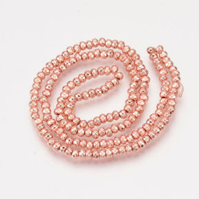 Hämatit – Roségold Rondell (3x2mm) - Uniq Perler - 115656