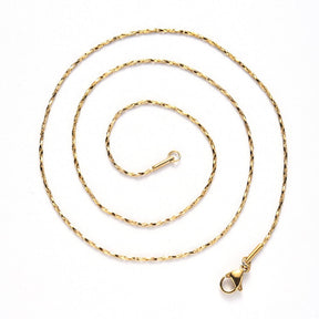 Necklace, gold-plated Steel, (50 cm.) - Uniq Perler - 3674326