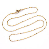 Halskæde, forgyldt Stål, (50 cm.) - Uniq Perler - 3674326