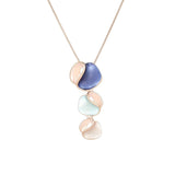 Halskæde Med 3 Hjerteblads Vedhæng - Rosa Guld (43cm) - Uniq Perler - 114680