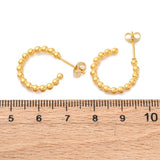 Half hoop ear studs in gold-plated steel – Water-resistant (18 mm) - Uniq Perler - 