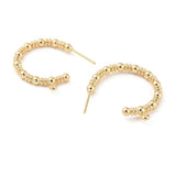 Halv Creoler Med Mønster Og Øje - 18K Forgyldt (23x24mm) - Uniq Perler - 113016