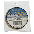 Halv rund Wire 0,8 mm – Langtidsholdbar forgyldning (3,6m) - Uniq Perler - 121639