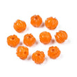 Håndlavede Blomster Glasperler, Orange, 10 - 11mm, 6 Stk - Uniq Perler - 112287