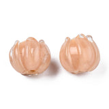 Håndlavede Blomster Glasperler, Sart Orange, (10 - 11mm, 6 Stk) - Uniq Perler - 1111489989