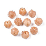 Håndlavede Blomster Glasperler, Sart Orange, (10 - 11mm, 6 Stk) - Uniq Perler - 1111489989