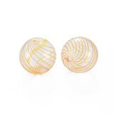 Håndlavede Glasperler – Lys Orange, Runde (14~16.5mm) 4 stk - Uniq Perler - 