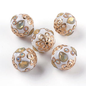 Handgefertigte Indonesische Perlen, 19mm - Uniq Perler - 355345