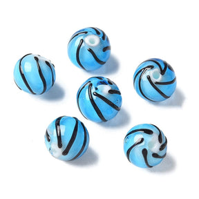 Handgefertigte Lampwork-Glasperlen, 10mm, 4 Stück - Uniq Perler - 591338