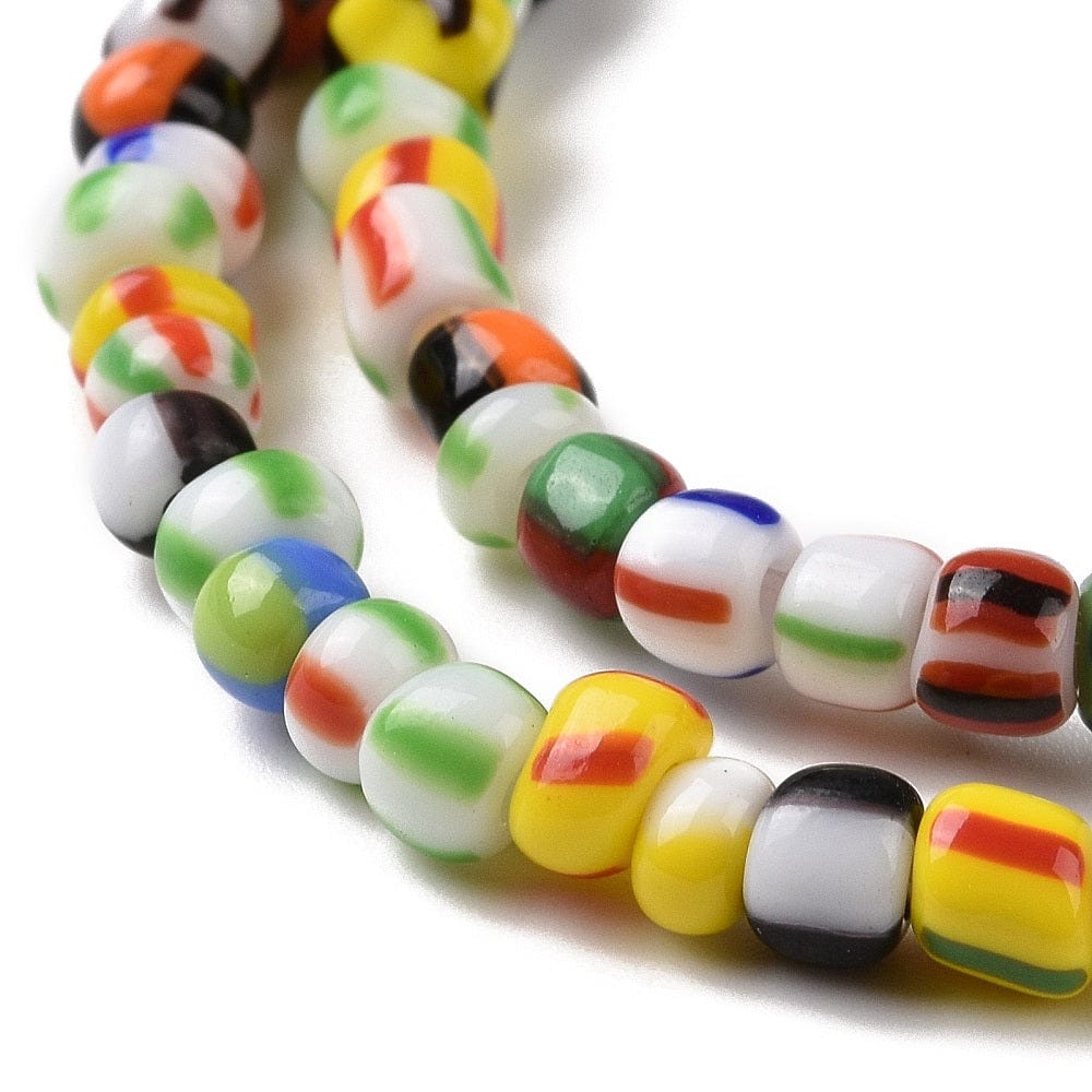 Håndlavede Lampwork Glasperler, (3,5 - 6mm) - Uniq Perler - 111305