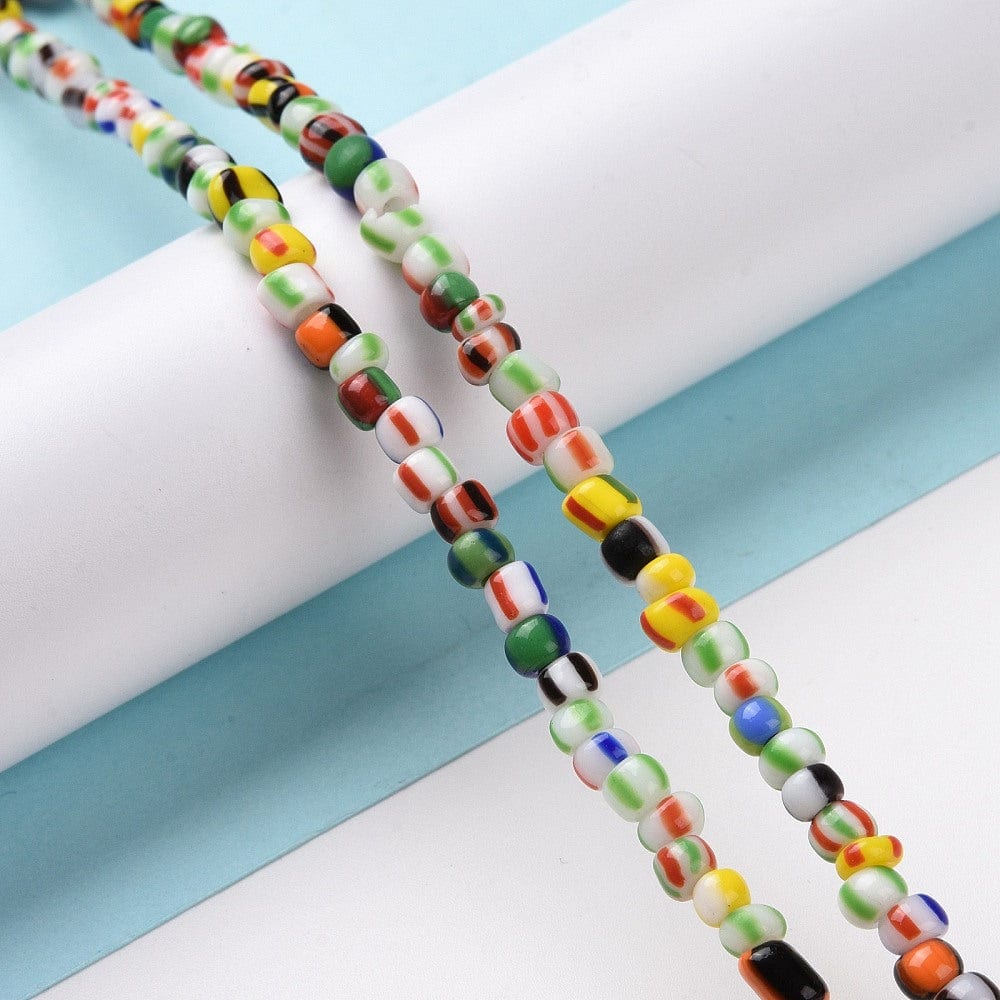 Håndlavede Lampwork Glasperler, (3,5 - 6mm) - Uniq Perler - 111305