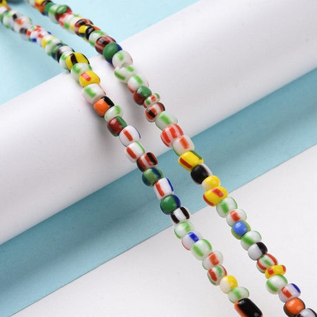 Håndlavede Lampwork Glasperler, (3,5 - 6mm) - Uniq Perler - 111305