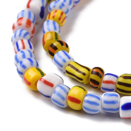 Håndlavede Lampwork Glasperler, (4,5 - 6,5mm) - Uniq Perler - 111306