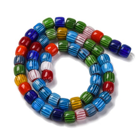 Handgefertigte Lampwork-Glasperlen, Farbmix, (8mm) - Uniq Perler - 442771