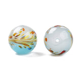 Håndlavede Lampwork Glasperler - Med Blomster Detaljer (12mm) 8 Stk - Uniq Perler - 115716