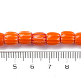 Håndlavede Lampwork Glasperler, Orange, (8mm) - Uniq Perler - 906096