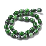 Håndlavede Lampwork Millifiori Glasperler, 12x7mm - Uniq Perler - 114154