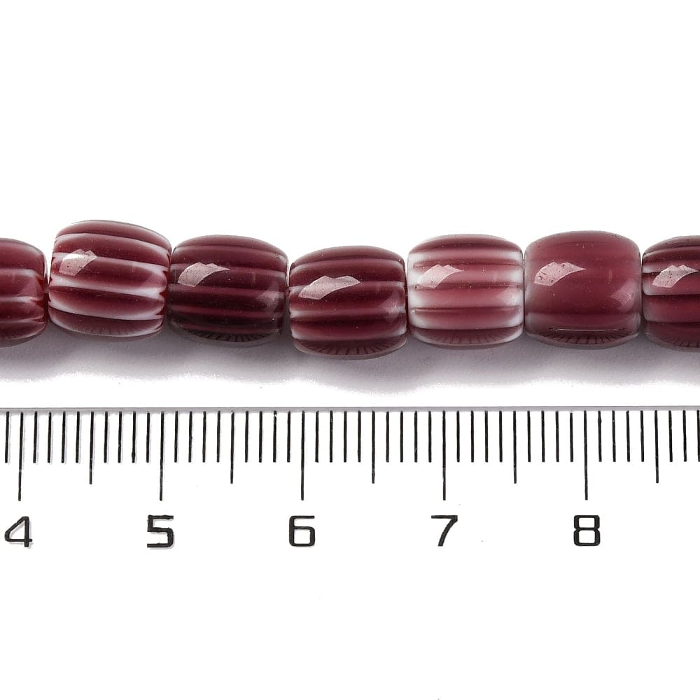 Håndlavede Lampwork Millifiori Glasperler, 8x7,5mm - Uniq Perler - 539919