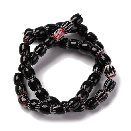 Håndlavede Lampwork Millifiori Glasperler, (8x7,5mm) - Uniq Perler - 975591