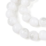 Håndlavede Millifiori Glasperler - Hvid (8mm) - Uniq Perler - 116147