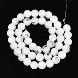 Håndlavede Millifiori Glasperler - Hvid (8mm) - Uniq Perler - 116147