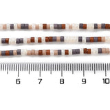 Håndlavet Lampwork Glasperler, Brun/Gylden (2,5x2mm) - Uniq Perler - 114604