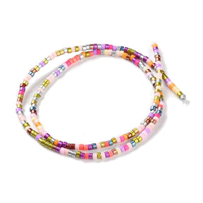 Handmade Lampwork Glass Beads, Color Mix, (2x2.5mm) - Uniq Perler - 152168