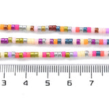 Håndlavet Lampwork Glasperler, Farve Mix, (2x2,5mm) - Uniq Perler - 152168