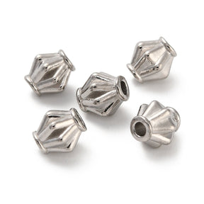 Harlekinförmige Perlen aus wasserdichtem Stahl – (6,5x5,5mm, 6 Stk.) - Uniq Perler - 