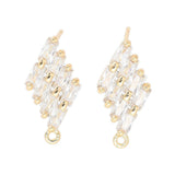 Harlekin Ørestikkere Med Zirkonia Sten, 18K Forgyldt, 17,5x9mm - Uniq Perler - 114155