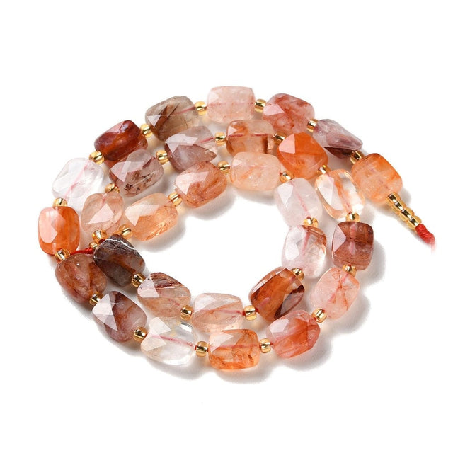 Hematoid Kvarts Perler, (10x8x4,5mm) - Uniq Perler - 675840