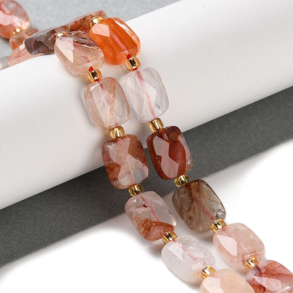 Hematoid Kvarts Perler, (10x8x4,5mm) - Uniq Perler - 675840