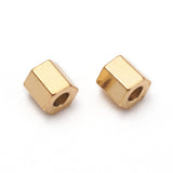 Hexagon Perler, Forgyldt Stål, 4,5mm, 10 stk. - Uniq Perler - 112276