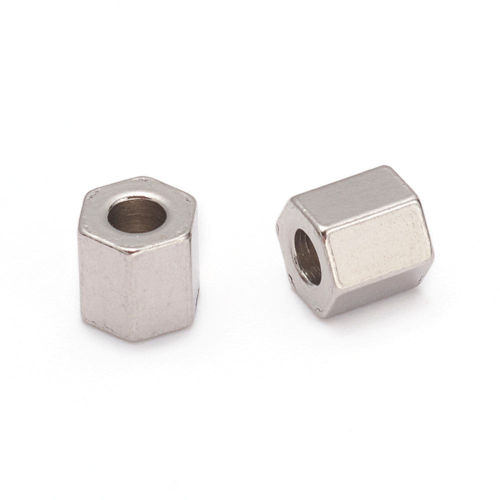 Hexagon Stål Perler, 4,5mm, 10 stk. - Uniq Perler - 112326