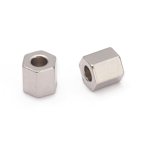 Hexagon Stål Perler, 4,5mm, 10 stk. - Uniq Perler - 112326
