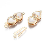 Hjerte Box Lås Med Split, 18K Forgyldt, 21,5x8x4,5mm - Uniq Perler - 0000014637