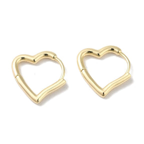 Herz Creolen – 18K Vergoldet (14x2mm) - Uniq Perler - 114667