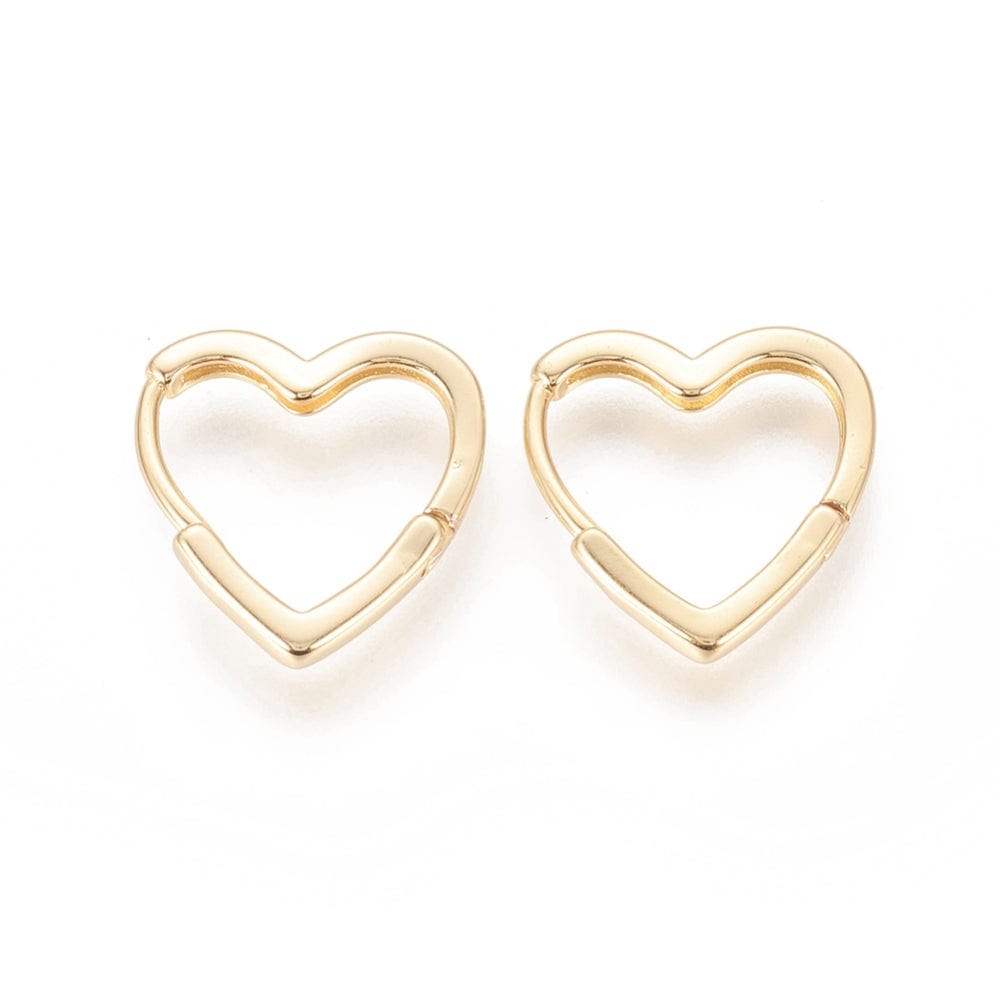 Hjerte Creoler – 18K Langtidsholdbar Forgyldt (16,5x16mm) - Uniq Perler - 187846