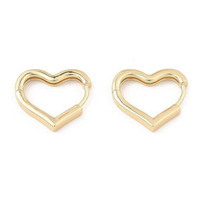 Heart Hoops – Light Gold-plated (18x16x2.5mm) - Uniq Perler - 