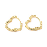 Hjerte Creoler Med Mønster - 18K Forgyldt (19mm) - Uniq Perler - 115208