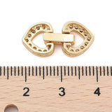 Hjerte Foldelåse Med Zirkonia – 18K Forgyldt Messing (20,5x9,5x3,5~4,5mm) 1 stk - Uniq Perler - 123944